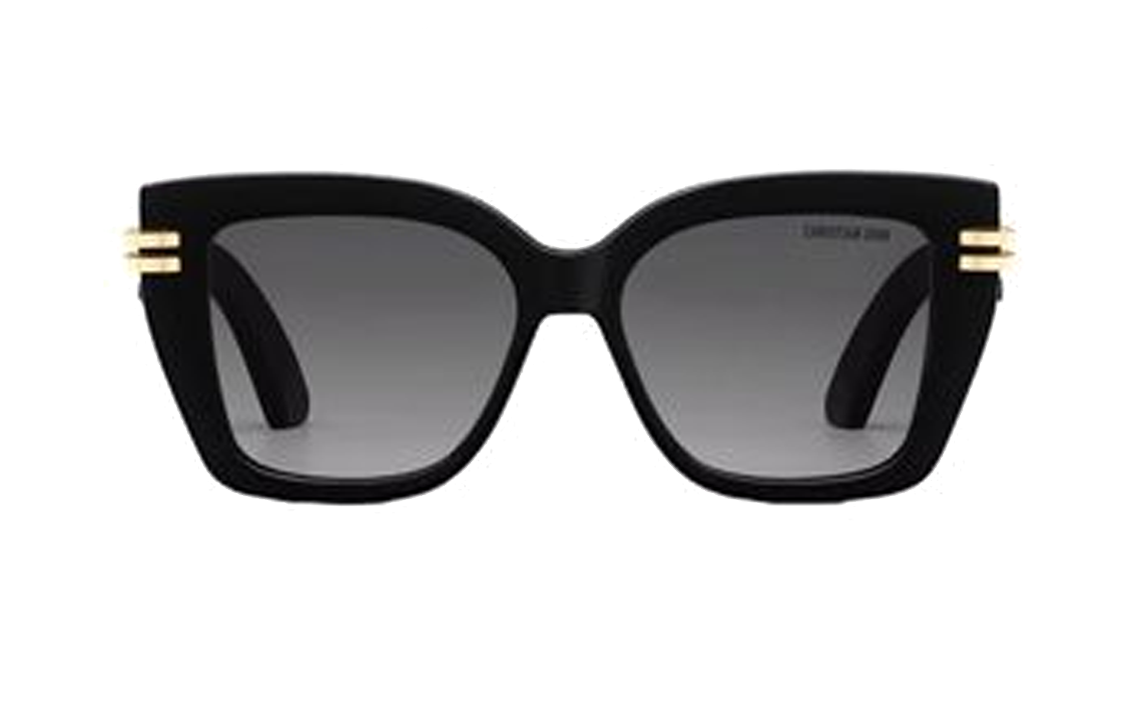 DIOR Acetate Irregular Shape Sunglasses Women's Black