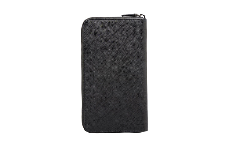 PRADA Cow Leather Clutches Wallets Men's Black