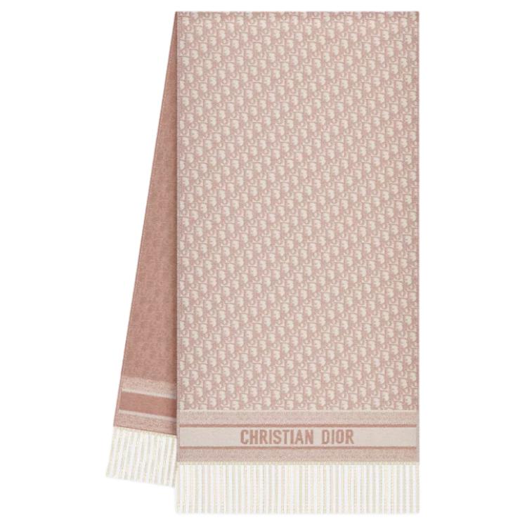DIOR Cashmere Knit Scarves Women's Beige