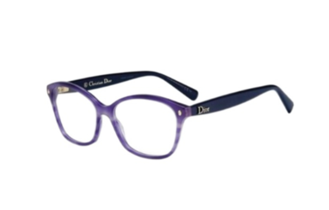 DIOR Acetate Irregular Shape Eyeglass Frames Women's Purple