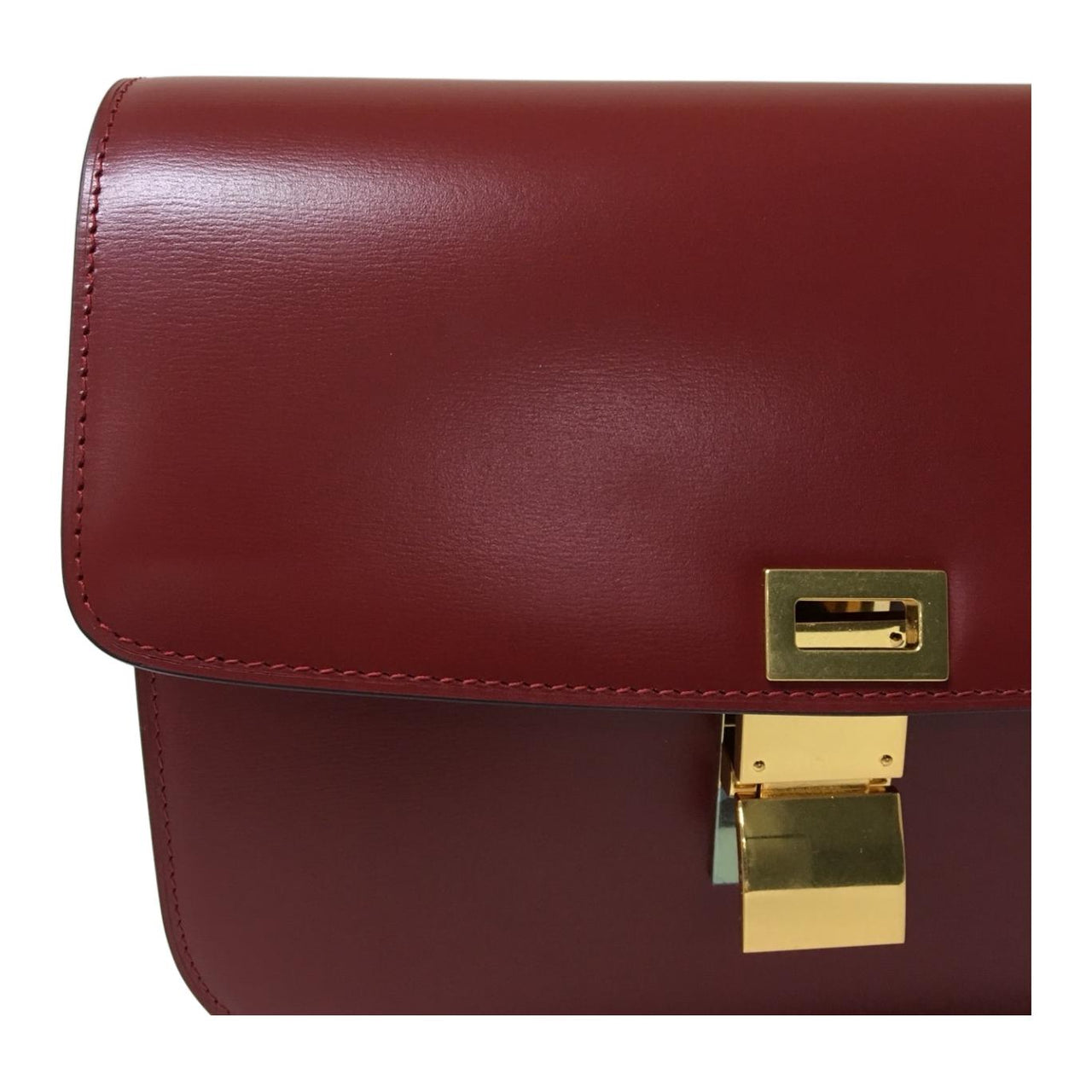 CELINE Classic Bo Calfskin Crossbody Bag, Shoulder Bag Small Size Women's Red