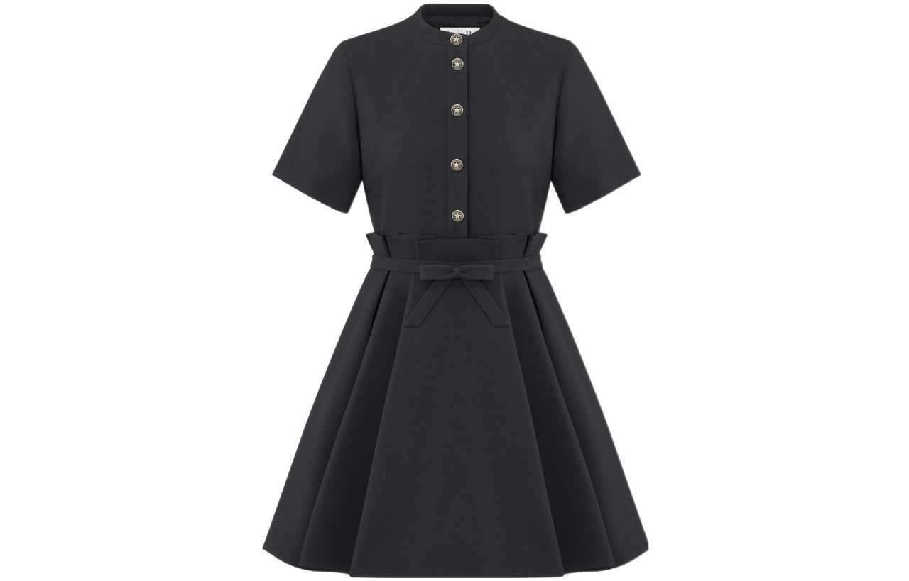 DIOR Short Sleeved Dress Women's Black