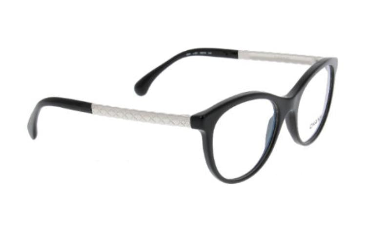 CHANEL - Irregular Shape Eyeglass Frames Women's Black