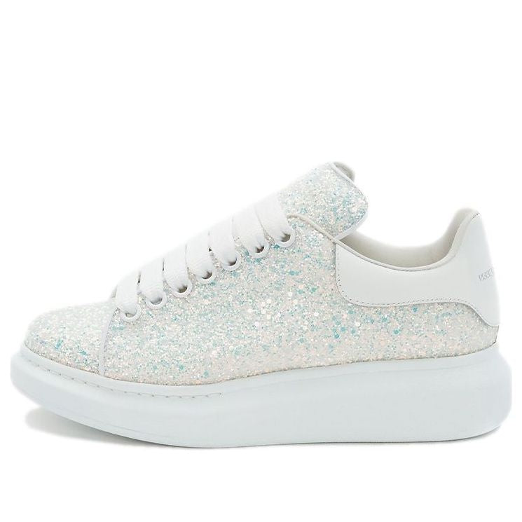 Alexander McQueen Oversized Sneaker in Glitter 'Silver'