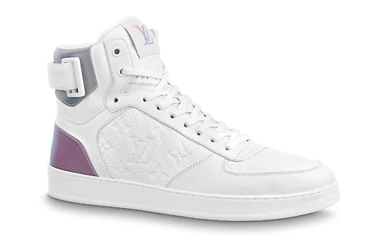 LOUIS VUITTON Rivoli Ankle Sneakers 'White with Iridescent Back' 1A7S6