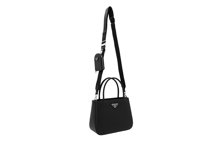 PRADA Cow Leather Shoulder Bag, Crossbody Bag, Handbag Women's Black
