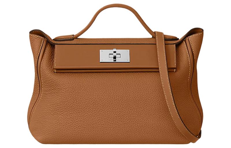 HERMES 24/24 Togo With Swift Calfskin Shoulder Bag Crossbody Bag Handbag Women's Gold