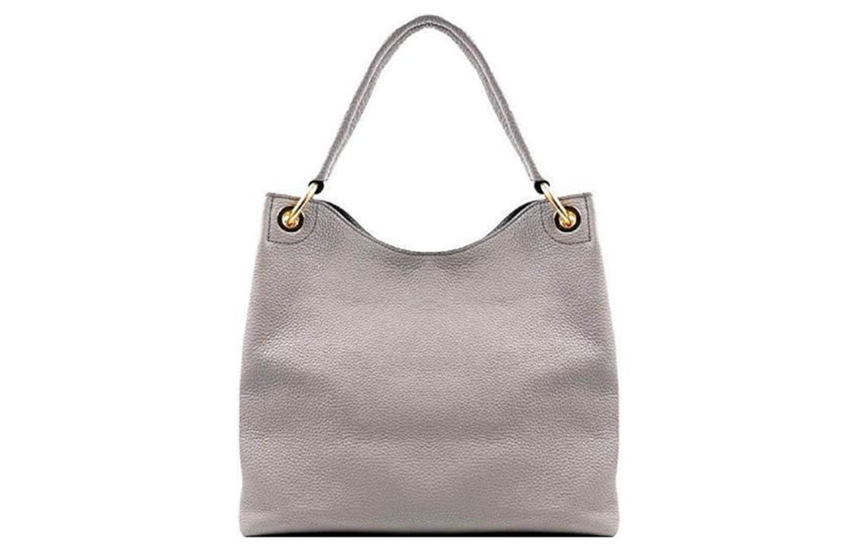 PRADA Calfskin Handbag Shoulder Bag Regular Women's Gray