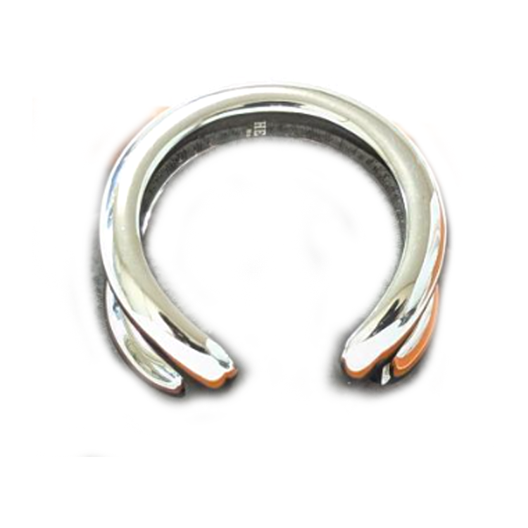 HERMES 925 Sterling Silver Rings Men's Silver