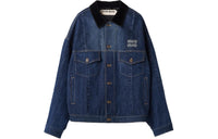 MIU MIU SS24 Denim Jacket Women's Marine Blue