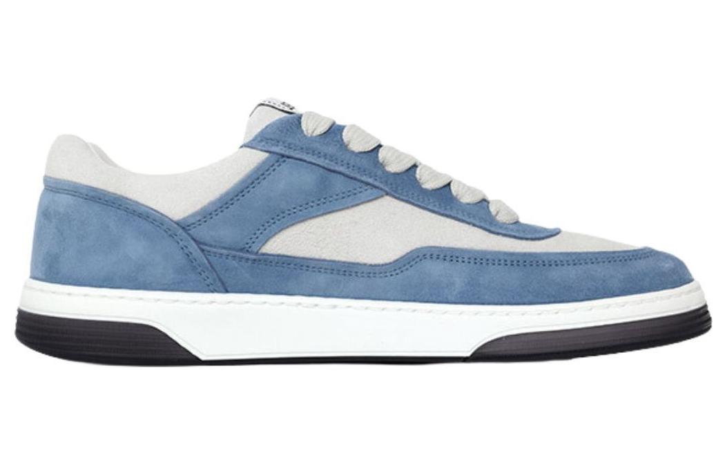 CHANEL 23P Low Top Stylish Skateboarding Shoes Women's White Blue