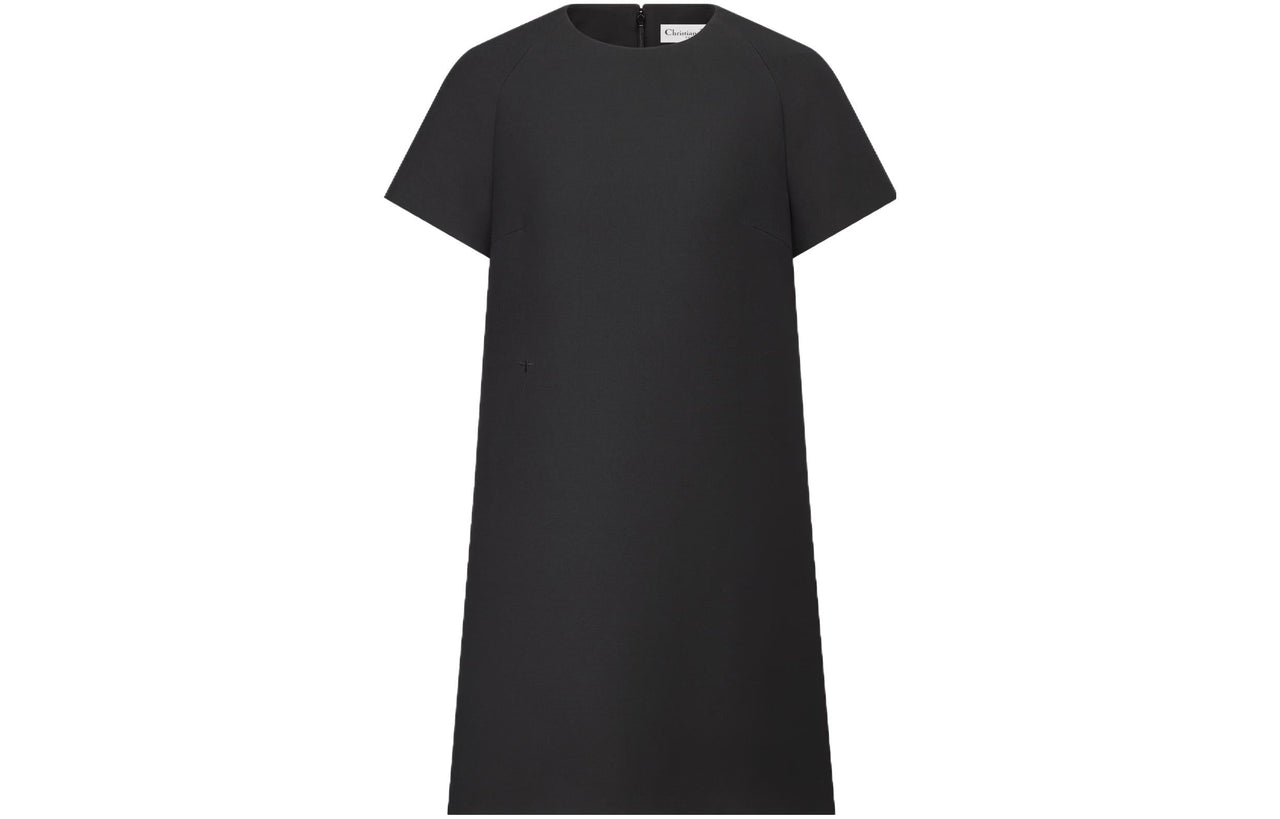 DIOR 30 Montaigne SS23 Short Sleeved Dress Women's Black