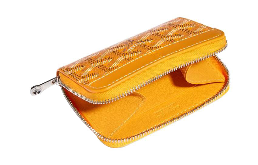 GOYARD MATIGNON Canvas With Leather Wallets Coin Purses Mini Women's Yellow