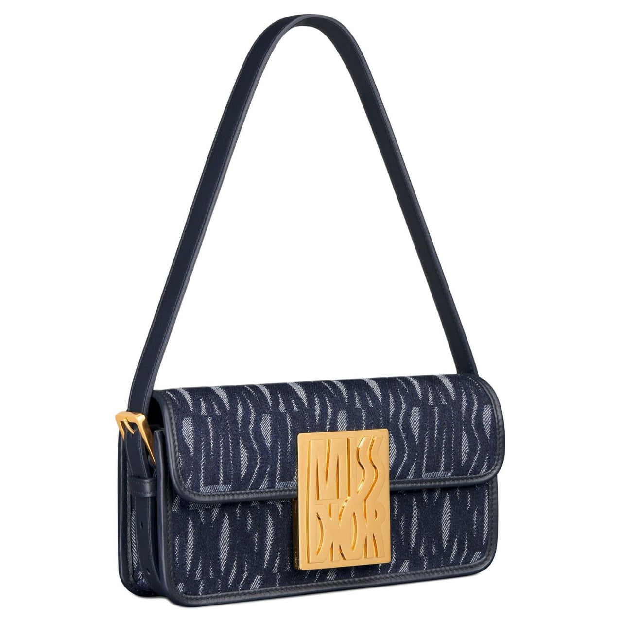 DIOR Miss Dior Denim Handbag Shoulder Bag Women's Dark Blue