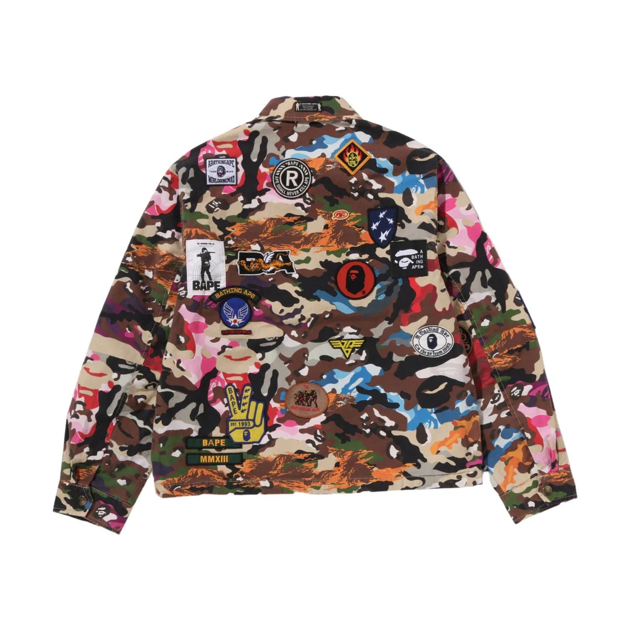 A Bathing Ape Hybrid Camo Multi Badge Jacket 'Multicolor' 0ZXLJM313401RMLX