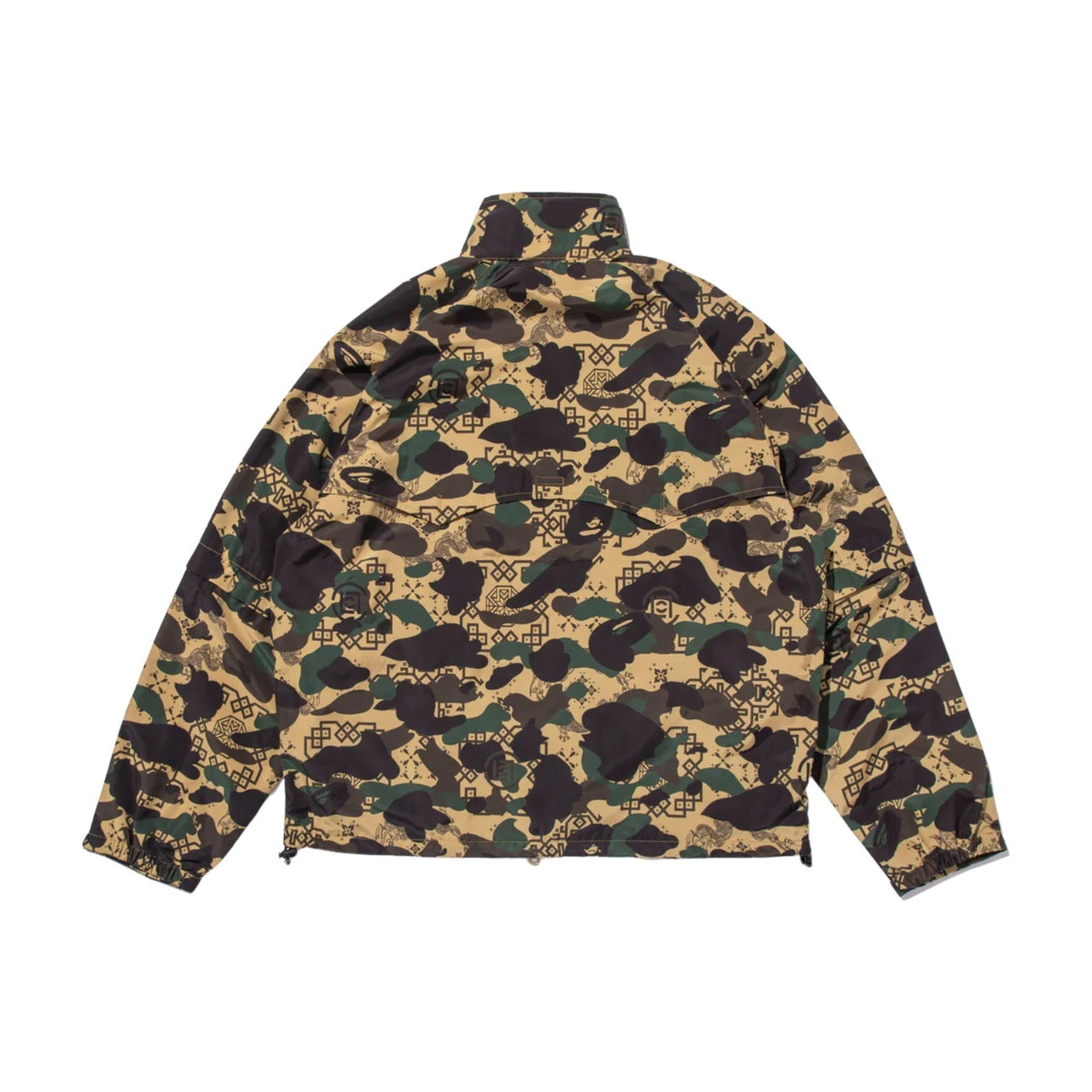 BAPE X Clot Camo Sleeve Detachable Rain Jacket 'Yellow' 0ZXLJM911401P-YEL