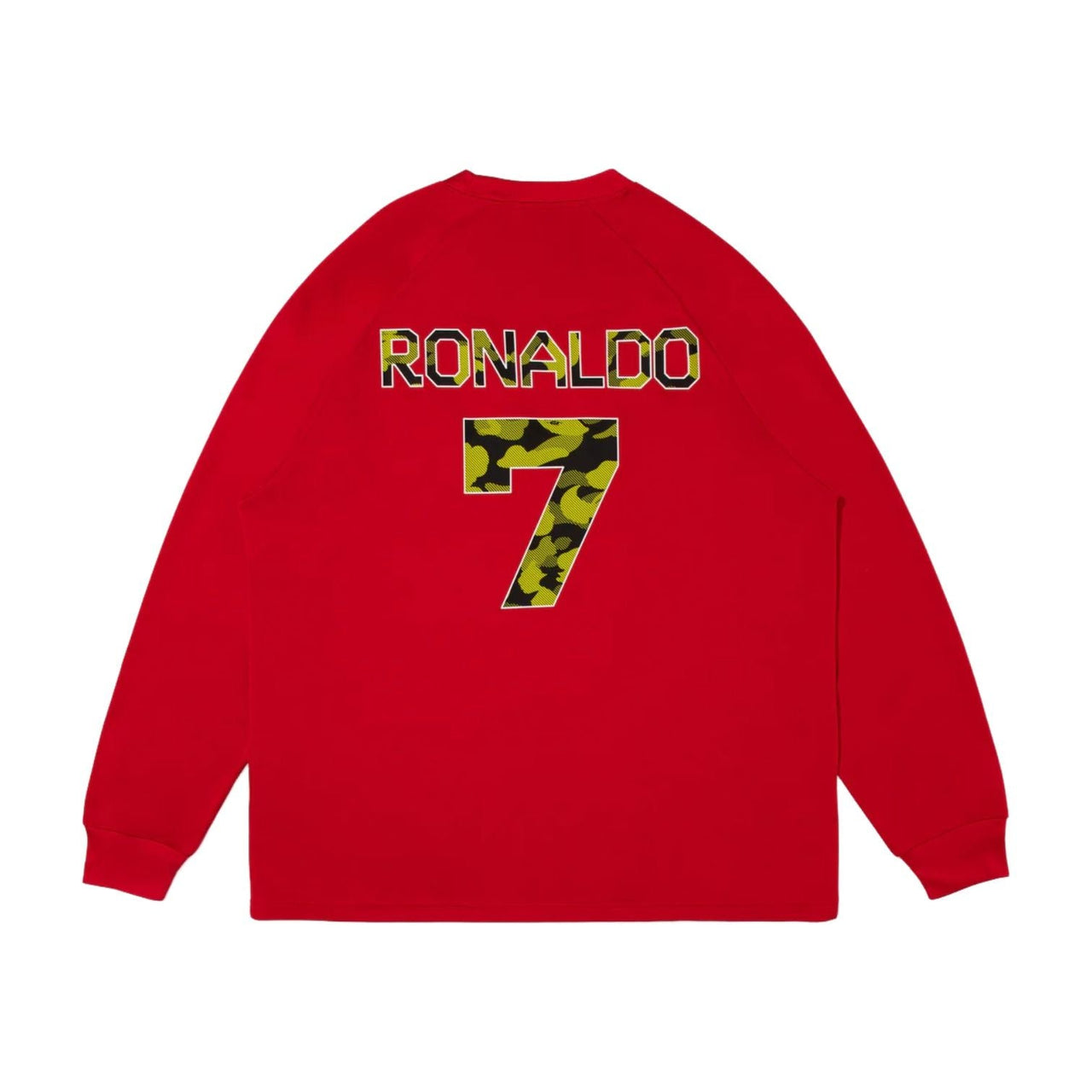 A Bathing Ape x Cristiano Ronaldo CR7 Life Multi Logo Poly Relaxed Fit Jersey 'Red' 0ZXLTM905111PRDX