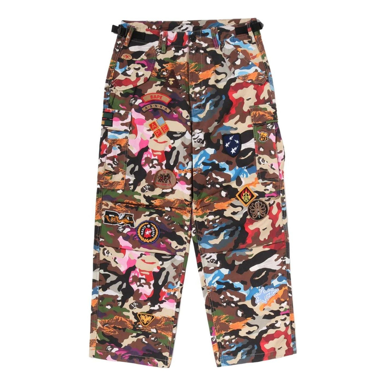 A Bathing Ape Hybrid Camo Multi Badge Cargo Pants 'Multicolor' 0ZXPTM311521RMLX