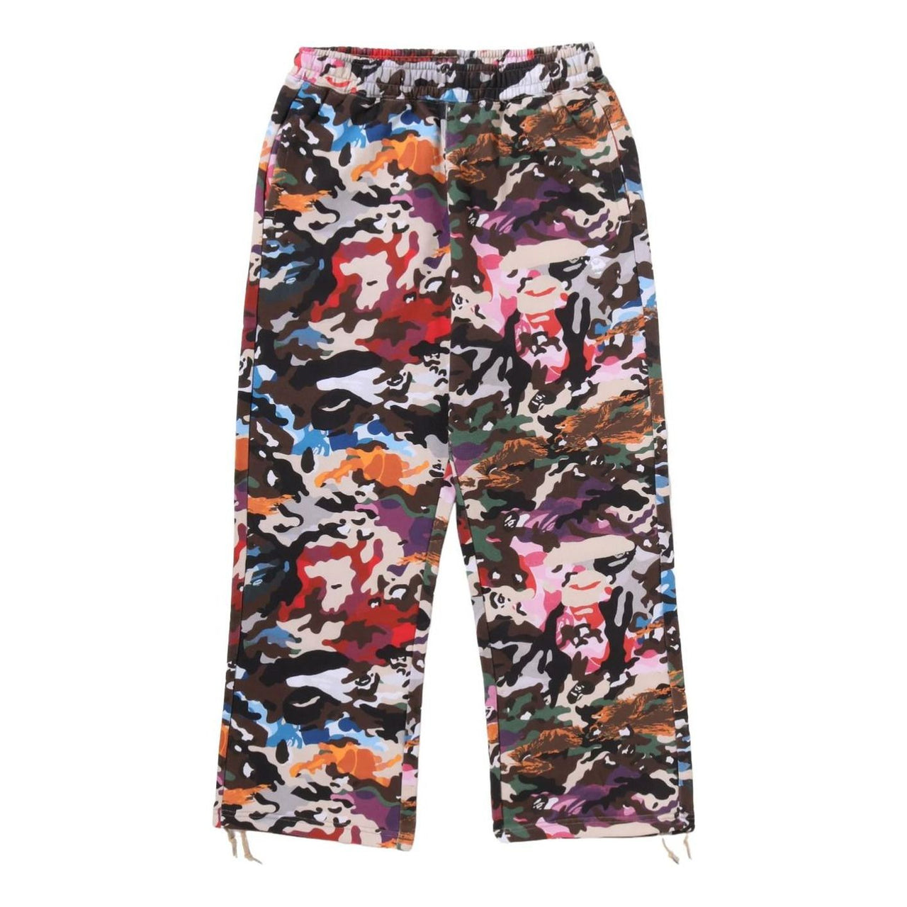 A Bathing Ape Hybrid Camo Ape Face Logo Relaxed Fit Sweatpants 'Multicolor' 0ZXPTM316521RMLX