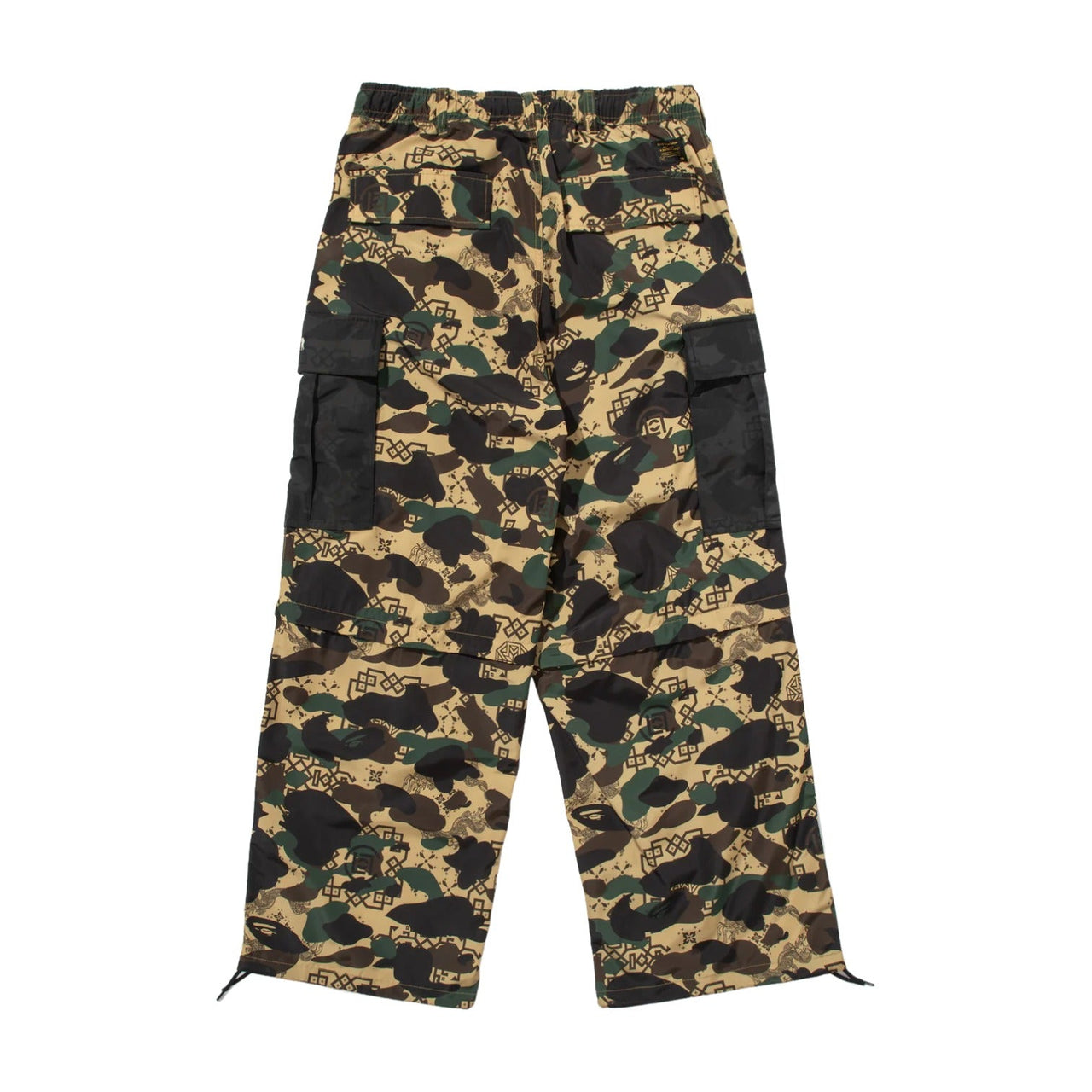 BAPE X Clot Camo Detachable Relaxed Fit Cargo Pants 'Yellow' 0ZXPTMX90552P-YEL