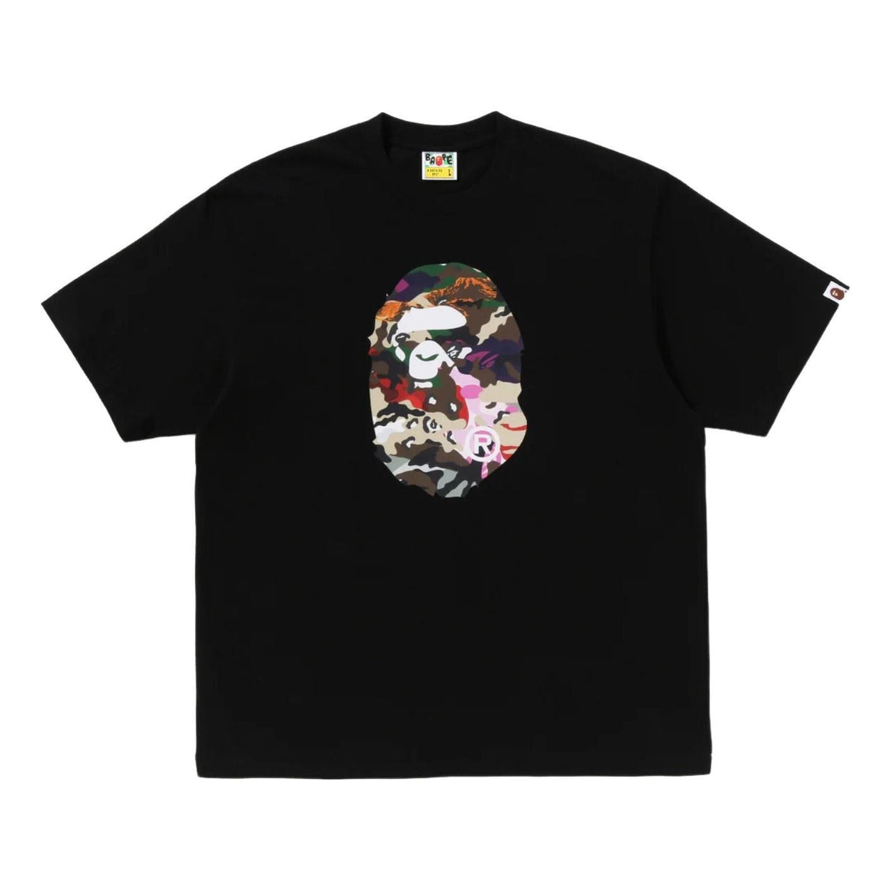 A Bathing Ape Hybrid Camo Ape Head Relaxed Fit T-Shirt 'Black' 0ZXTEM337101RBKX