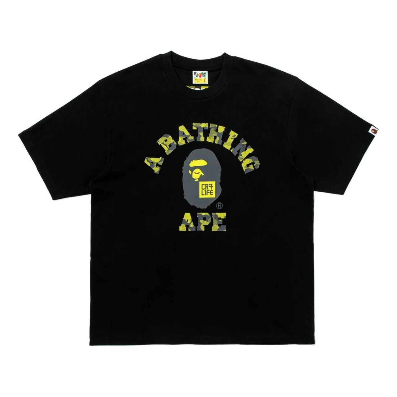 A BATHING APE x Cristiano Ronaldo CR7 Life College Relaxed Fit T-Shirt 'Black' 0ZXTEM920101QBKX