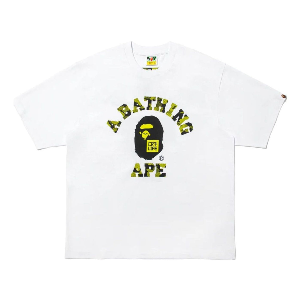 A BATHING APE x Cristiano Ronaldo CR7 Life College Relaxed Fit T-Shirt 'White' 0ZXTEM920101QWHX