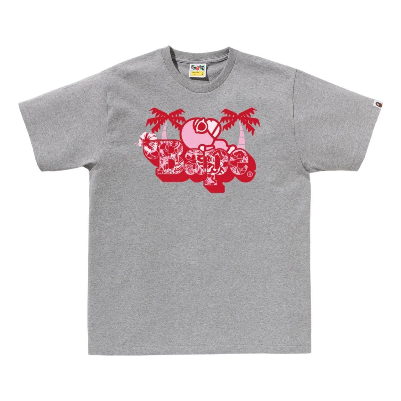 A Bathing Ape Palm Resort Camo Milo on Bape T-Shirt 'Grey' 0ZXTEMX01410QGYX
