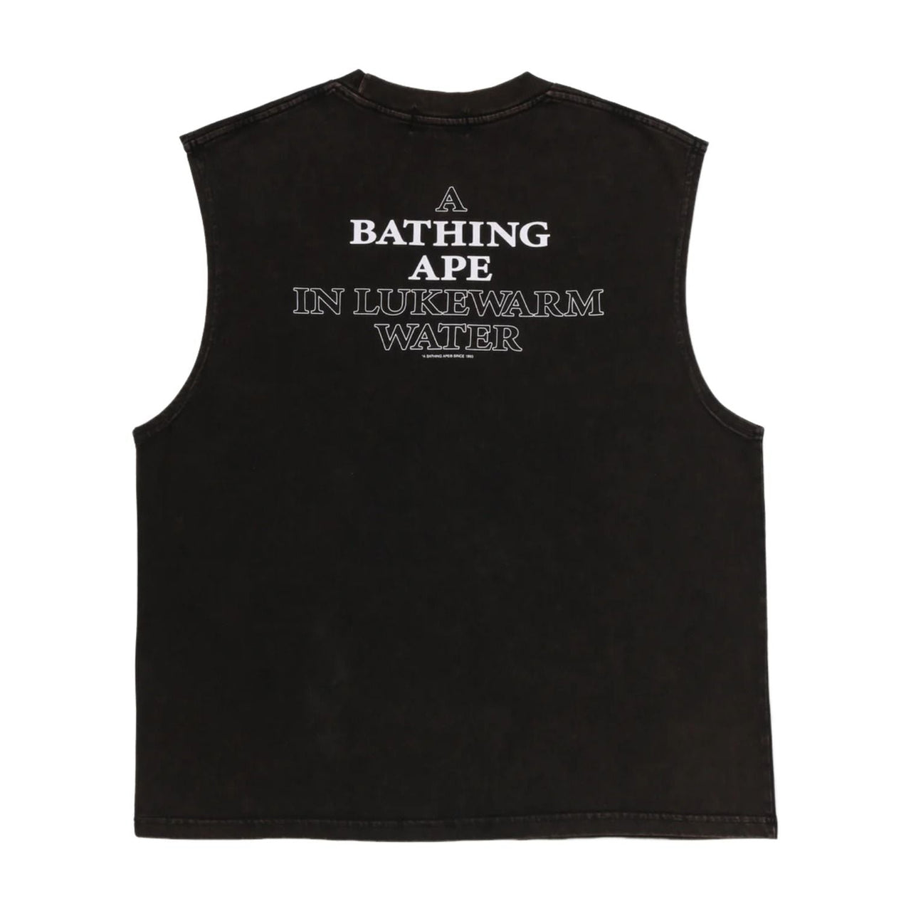 A Bathing Ape Heavy Wash Ape Head Cropped Fit Tank Top 'Black' 0ZXVTM303081QBKX