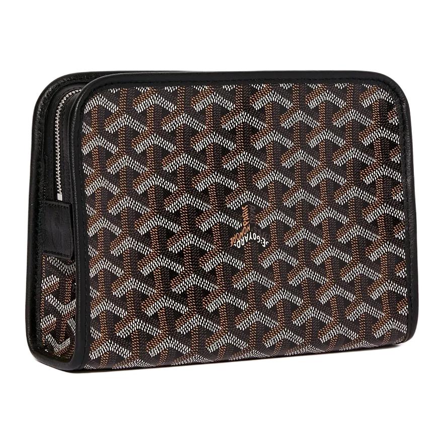 GOYARD JOUVENCE Canvas Toiletry Bag Small Size Unisex Black