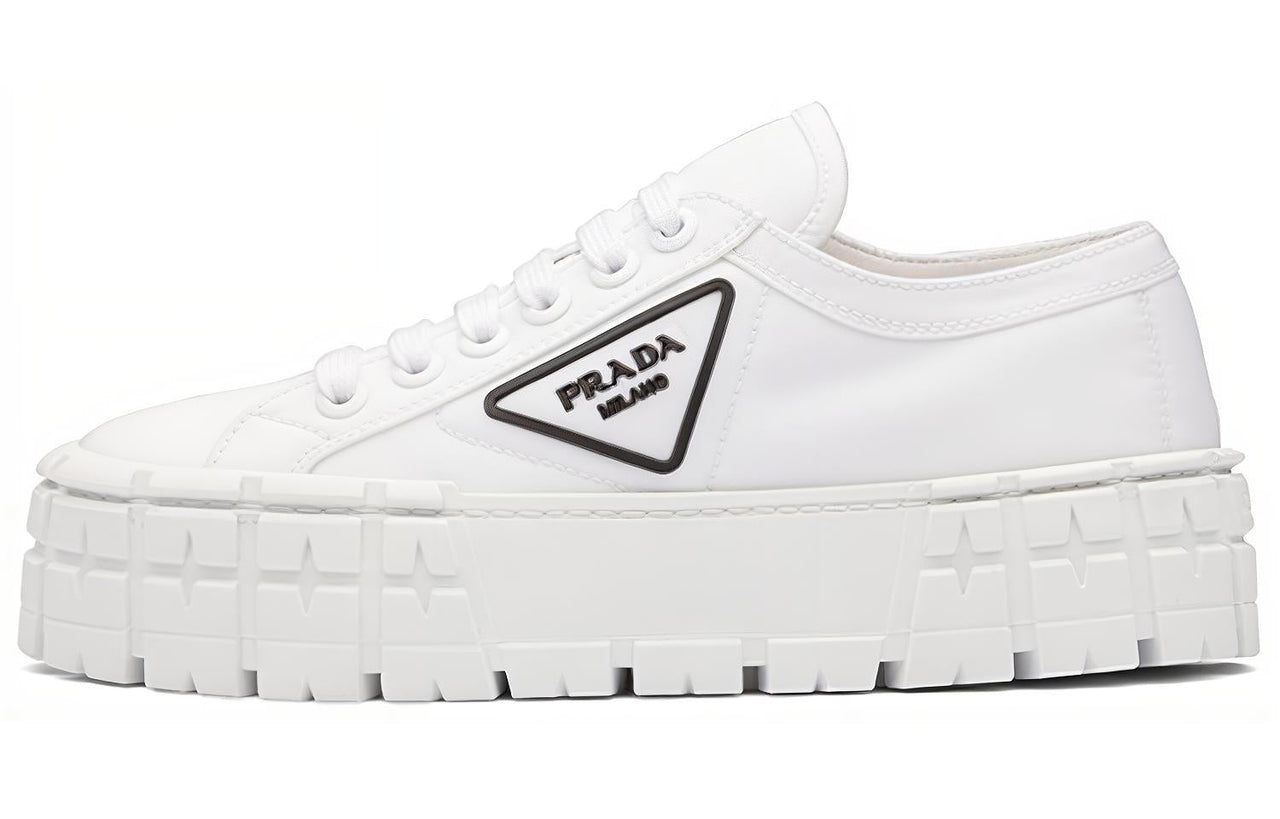 PRADA Cushioned Wear-Resistant Breathable Lightweight Low-Top Casual Shoes Women's White