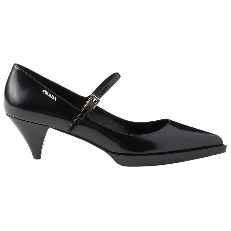 PRADA Cone Heel High Heels 5.5cm Women's Black