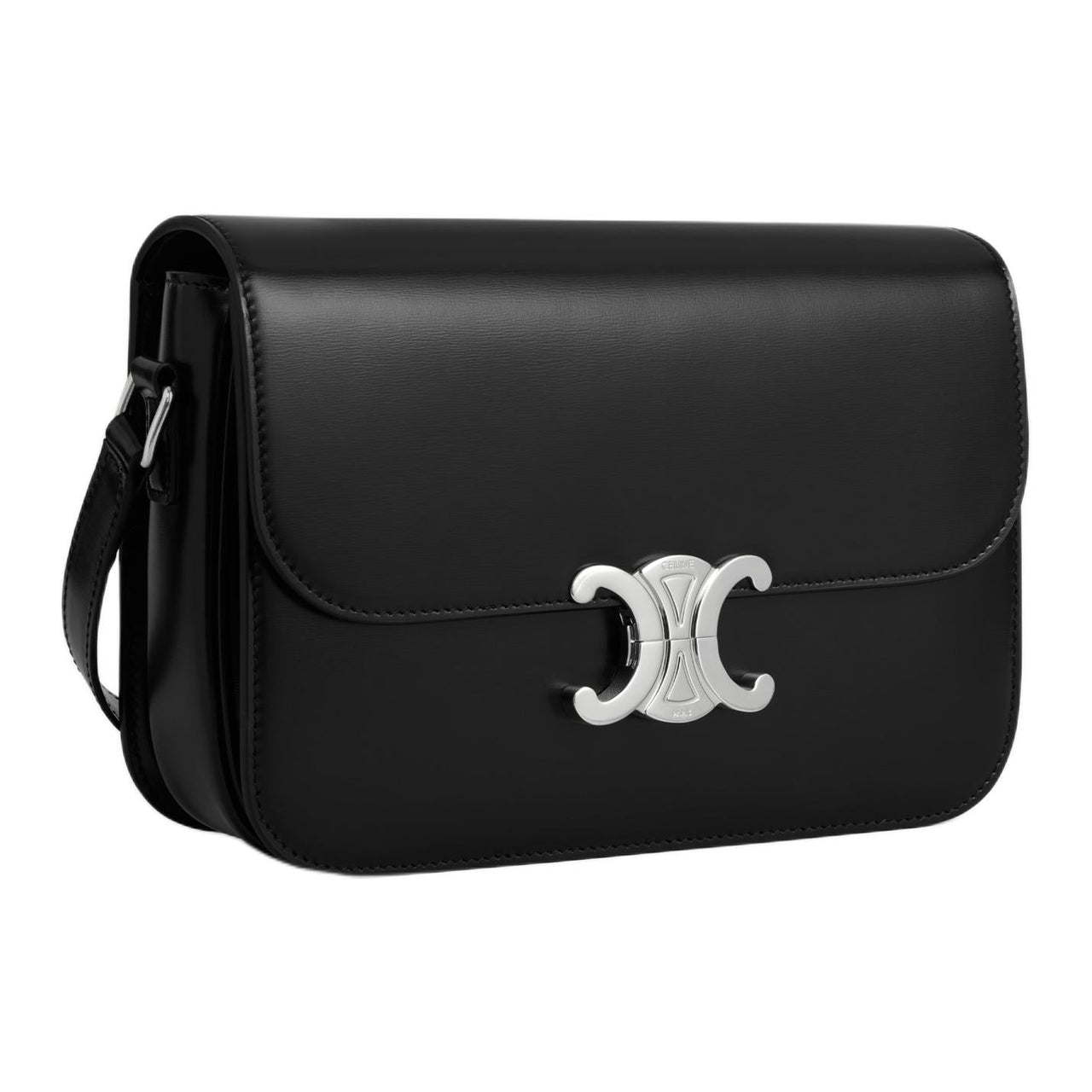 CELINE Calfskin Shoulder Bag, Crossbody Bag Women's Black