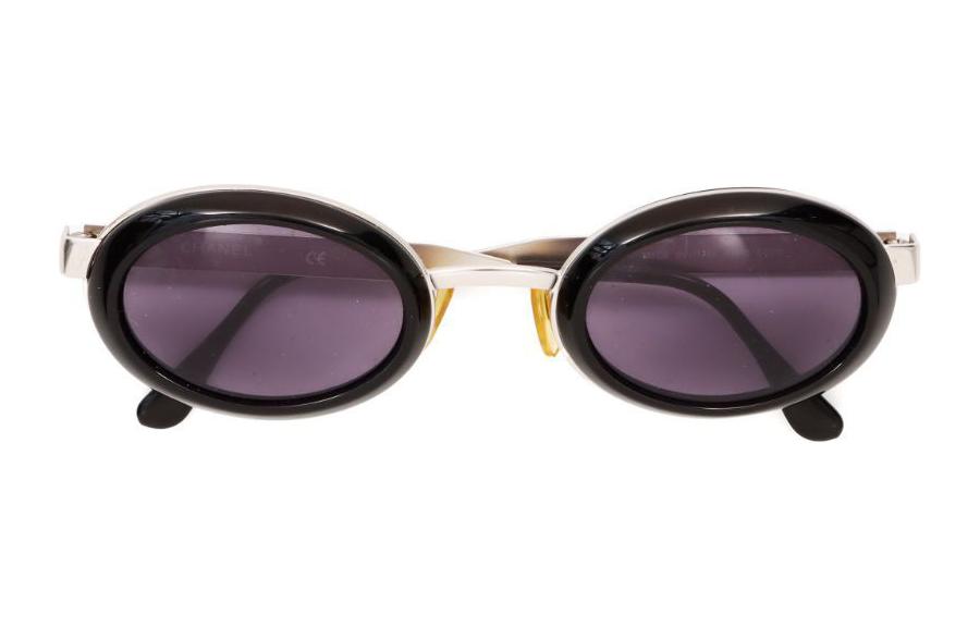 CHANEL 1990s Oval Frame Sunglasses