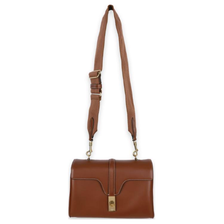 CELINE Calfskin Crossbody Bag, Shoulder Bag Women's Brown