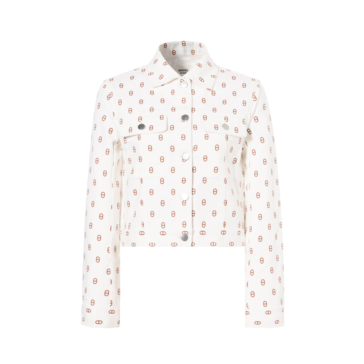 HERMES Denim Jacket Women's White