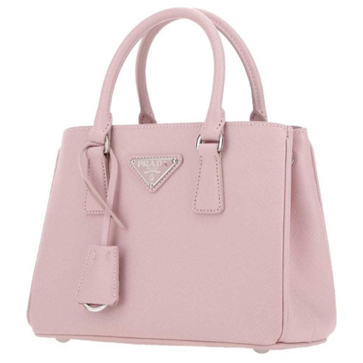 PRADA Cow Leather Tote Bag Shopping Bag Handbag Women's Pink