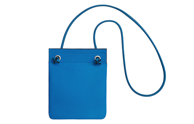 HERMES Aline Milo Lambskin Swift Calfskin Crossbody Bag Women's Shangxi Island Blue/Greek Blue