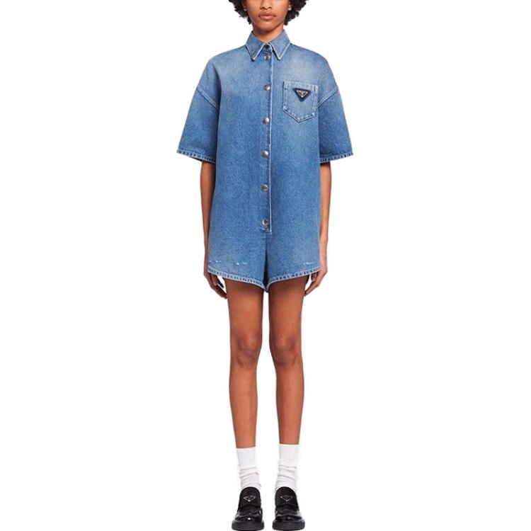 PRADA Denim Shorts Women's Blue