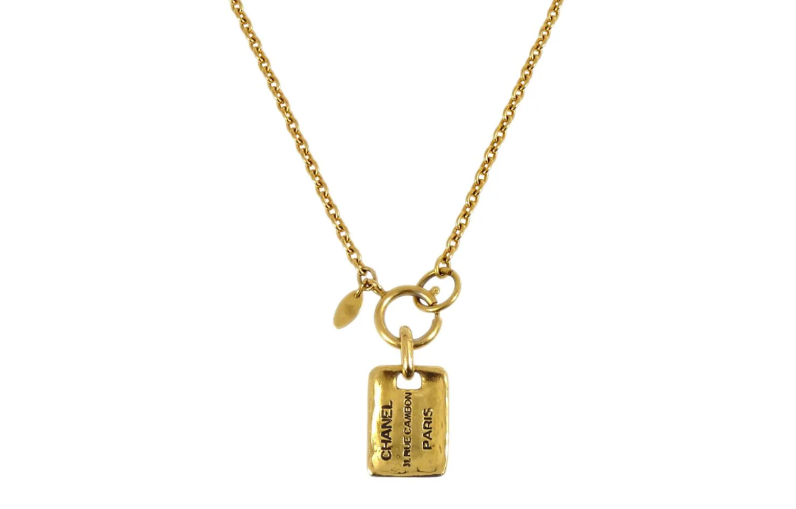 CHANEL 1980-1990s Cc Pendant Necklace
