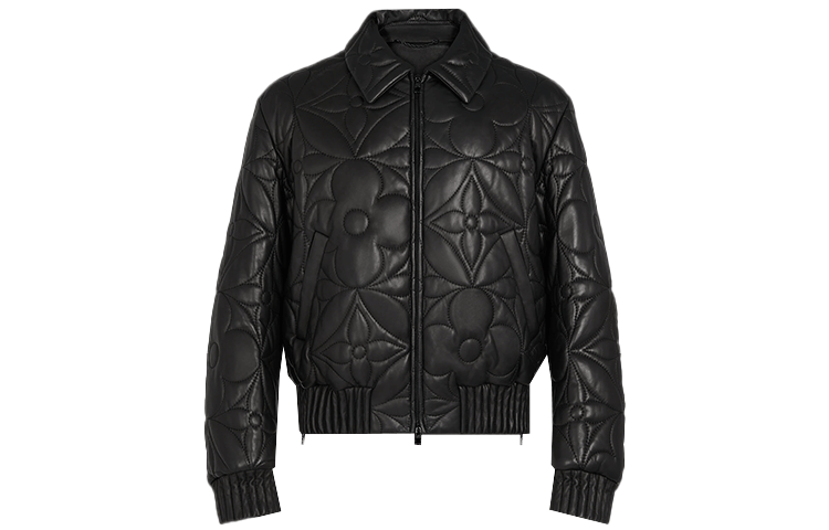 LOUIS VUITTON New Quarterly Products Of LV Leather Jackets Men Black