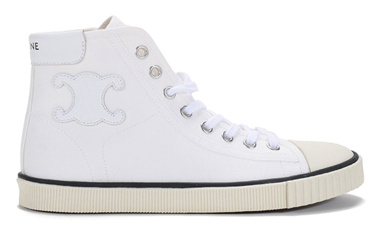 CELINE Blank Mid Lace Up Off White Women's