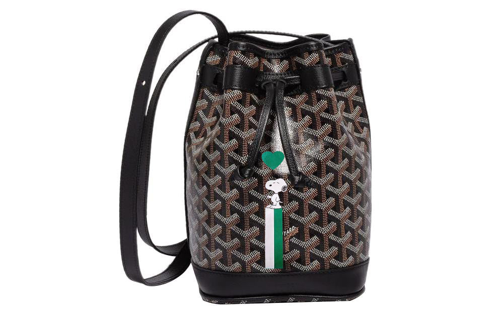 GOYARD Snoopy Co branded Petit Flot Canvas With Leather Bucket Bag, Shoulder Bag Women's