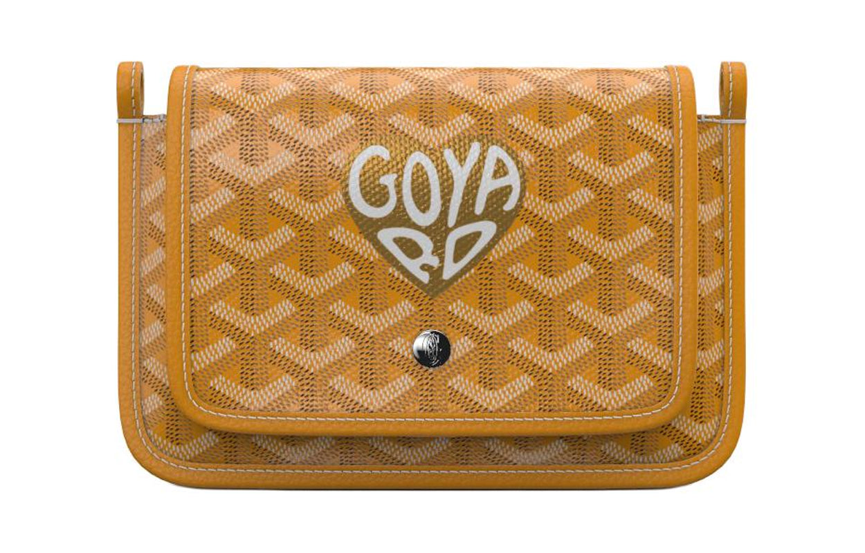 GOYARD Plumet Canvas With Leather Envelope Bag Crossbody Bag Shoulder Bag Unisex Yellow Multicolor Gold Small Heart