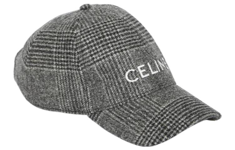 CELINE Cotton Baseball Caps Men's Gray