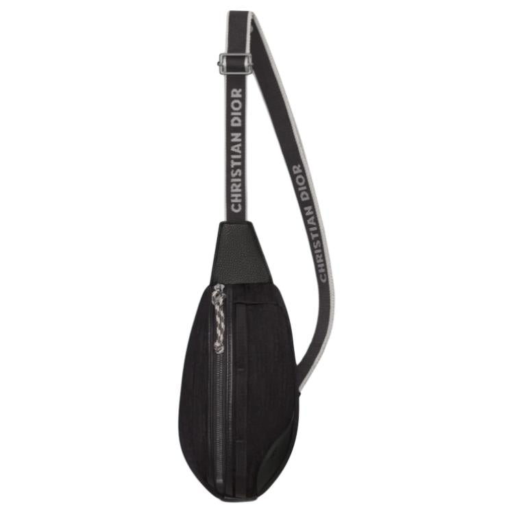 DIOR Recycled Nylon Shoulder Bag Crossbody Bag Mini Men's Black
