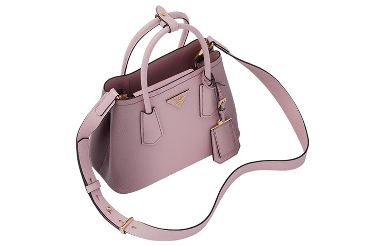 PRADA Double Leather Tote Bag Shopping Bag Handbag Mini Women's Pink