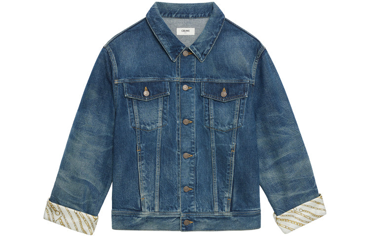 CELINE Denim Jackets Women's Blue