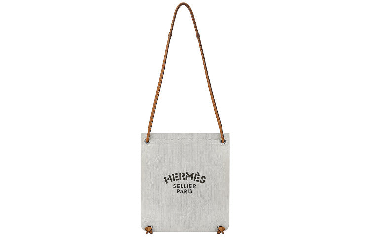 HERMES Aline Cotton Shoulder Bag, Crossbody Bag Women's Gray