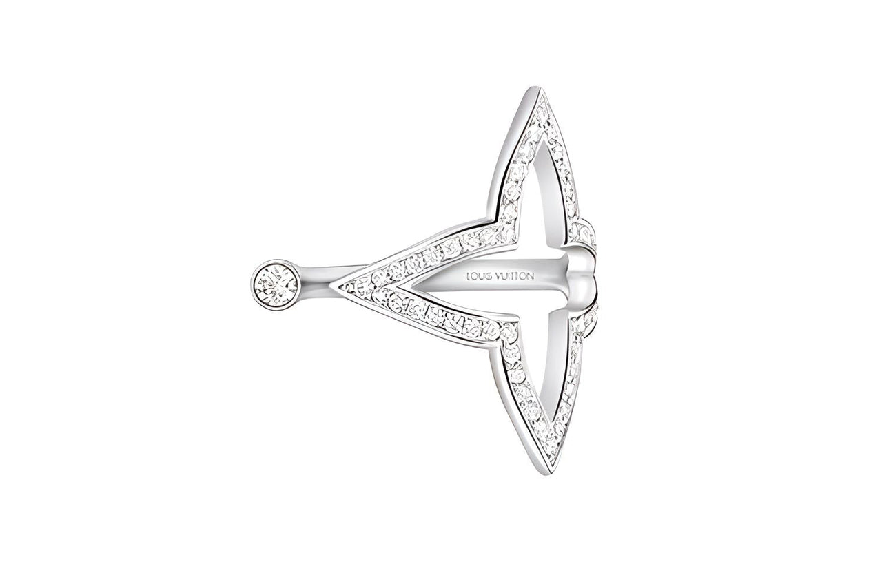 LOUIS VUITTON Ombre Blossom Open Ring White Gold And Diamonds